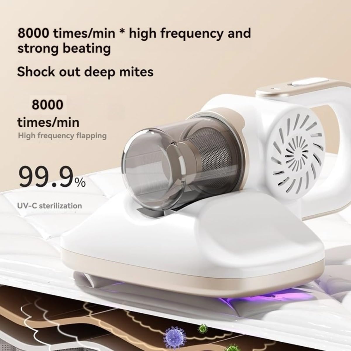 Cordless Vacuum Cleaner, Stick Vacuum with 11Kpa Powerful Suction, 40Mins Runtime, Anti-Tangle & Dust Cup, 3-in-1 Lightweight Vacuum for Curtain/Carpet/Sofa dust Removal (White) (White)