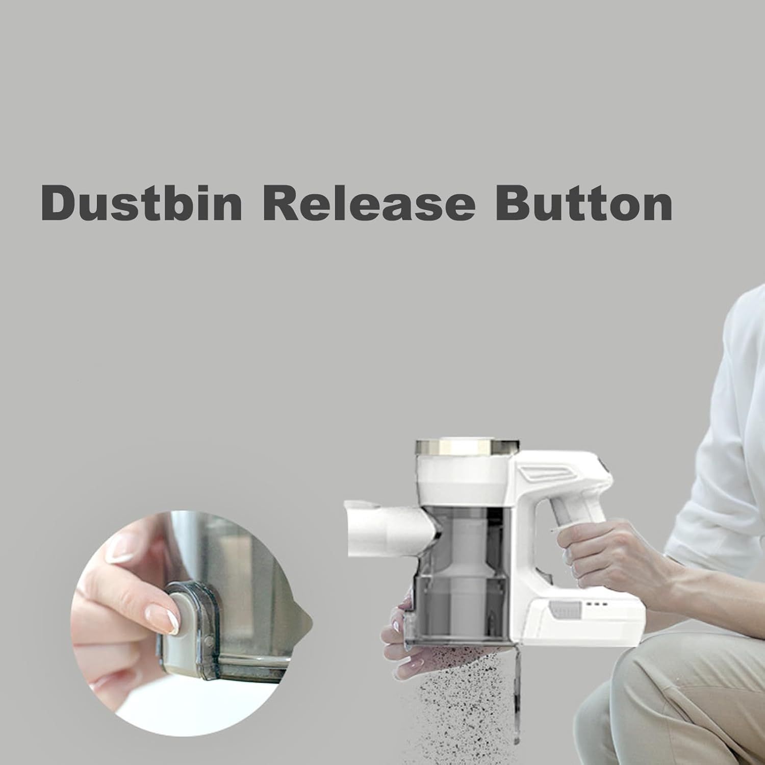 Cordless Handheld Vacuum Cleaner, with Motorized Brush with LED Light s& Cyclone System+ Hepa Filter,Variable Speed 2pcs 2in1 Combi Nozzle