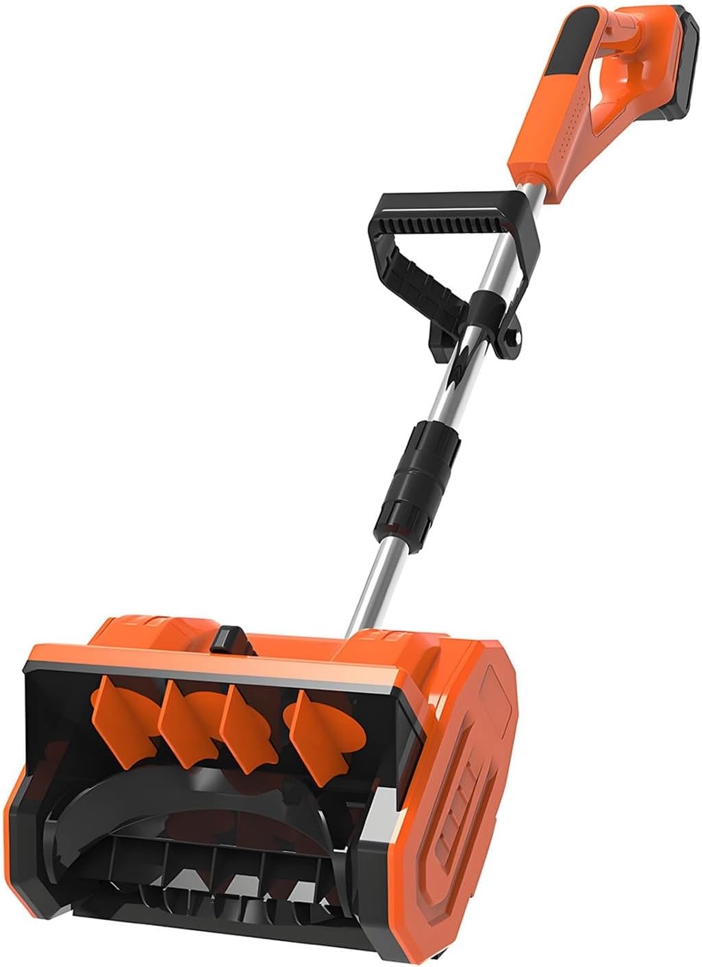 Foldable Snow Shovel, Powerfull Snow Shovel with Retractable Pole, Adjustable Throwing Angle, Snow Blower for Driveway Winter Snow Removal(One Batteries)