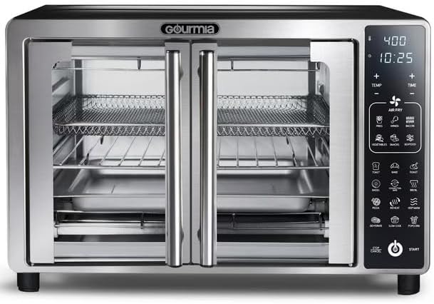 Gourmia Digital Air Fryer Toaster Oven with Single-Pull French Doors