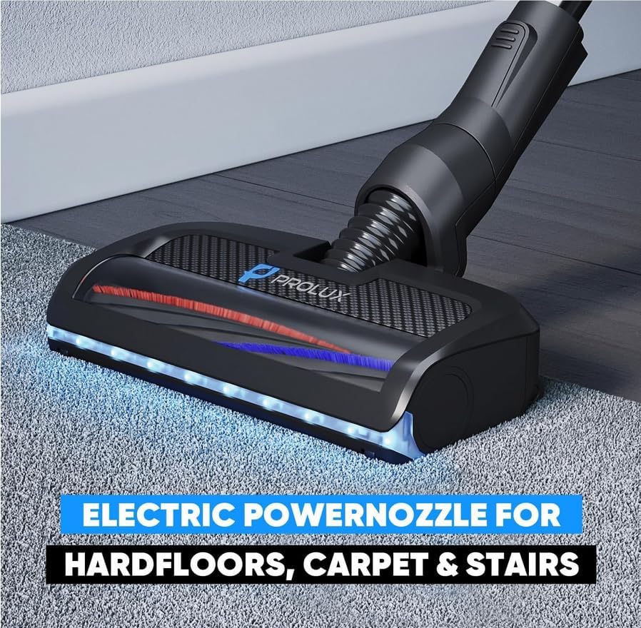 Prolux Phantom Canister PET Vacuum Cleaner, Wessel Werk EBK250 Power Nozzle, Quick Clean, Lightweight, HEPA Filter, Adjustable Suction, Cleans All Surfaces