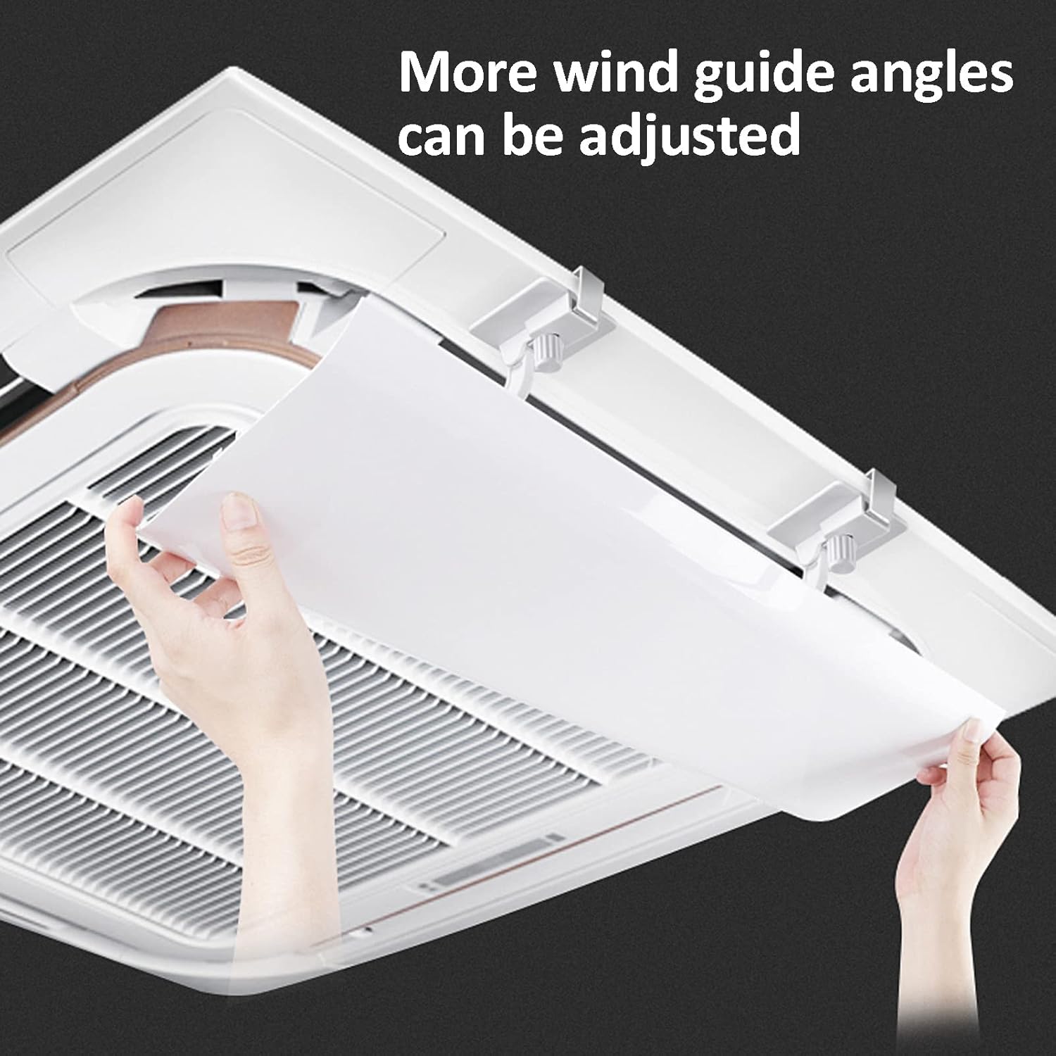 Ceiling Air Vent Deflector,Air Conditioner Deflector for Central Air Conditioning,ABS Angle Adjustable Wind Baffle,Deflector Helps Cooling/Heating Air Circulation