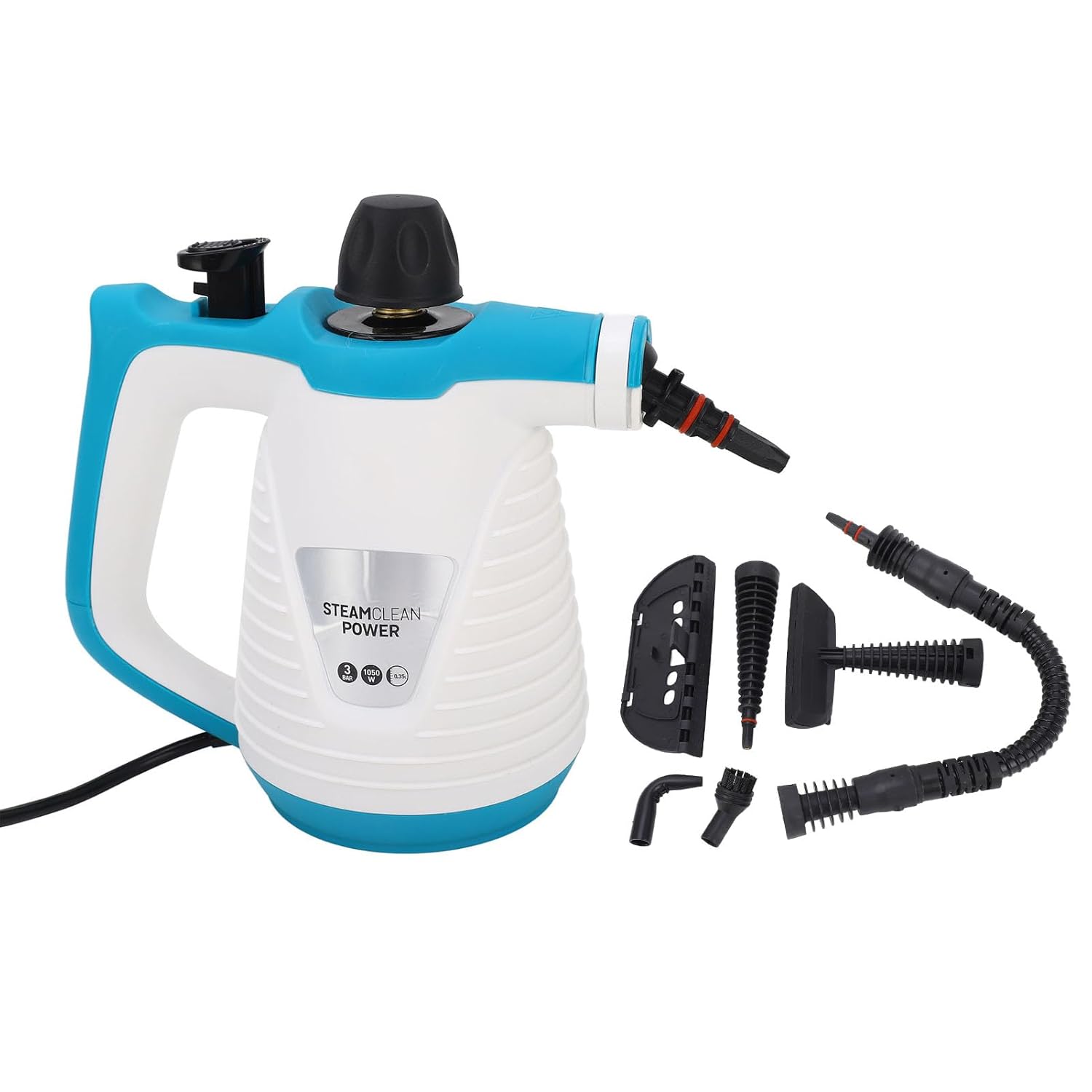 GLOGLOW Steam Cleaning Machine, Flexible Hose 0.28-0.32MPa Handheld Steam Cleaner Multifunctional 900‑1050W for Kitchen Bathroom (US Plug 110V‑120V)