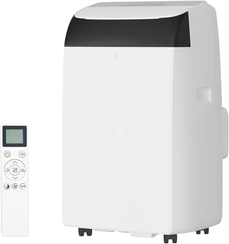 14,000 BTU Portable Air Conditioner Cools up to 750 Sq.Ft, 3-in-1 Quiet Portable AC Unit with Remote Control & Installation Kits for Large Room, 3 Speed, Auto Swing, 24H Timer