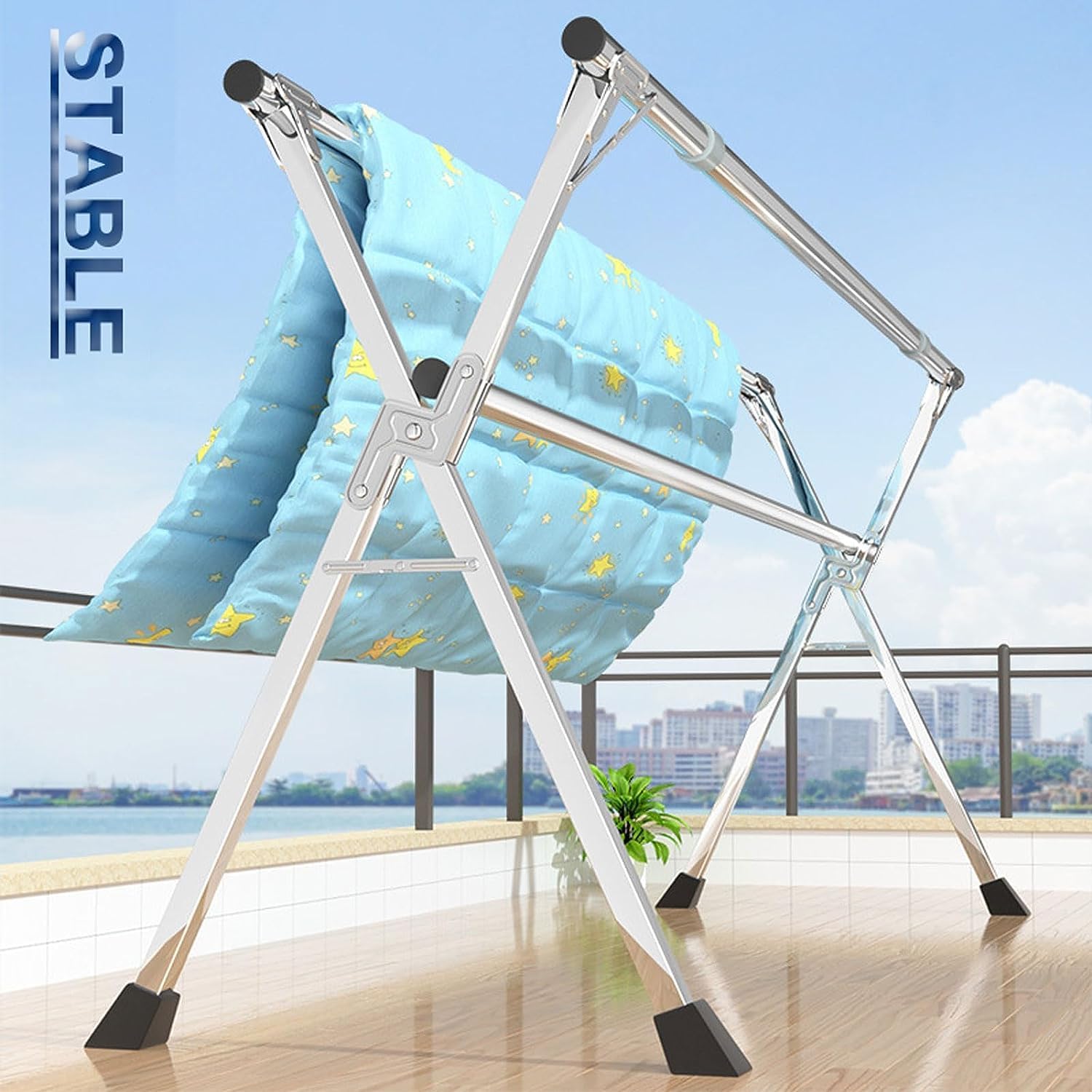 Clothing Drying Rack Laundry Drying Rack Folding Space Saving Retractable Hanger Rack Heavy Duty Stainless Steel Garment Rack Clothes Dryer Rack