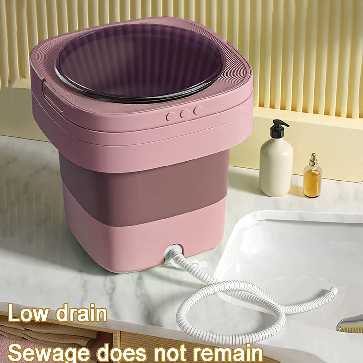 Portable Washing Machine, Ultrasonic Sterilization Foldable Mini Small Washer For Underwear Or Small Items Washing Baby Clothes，suitable For Apartment Dorm,travelling,best Gift Choice