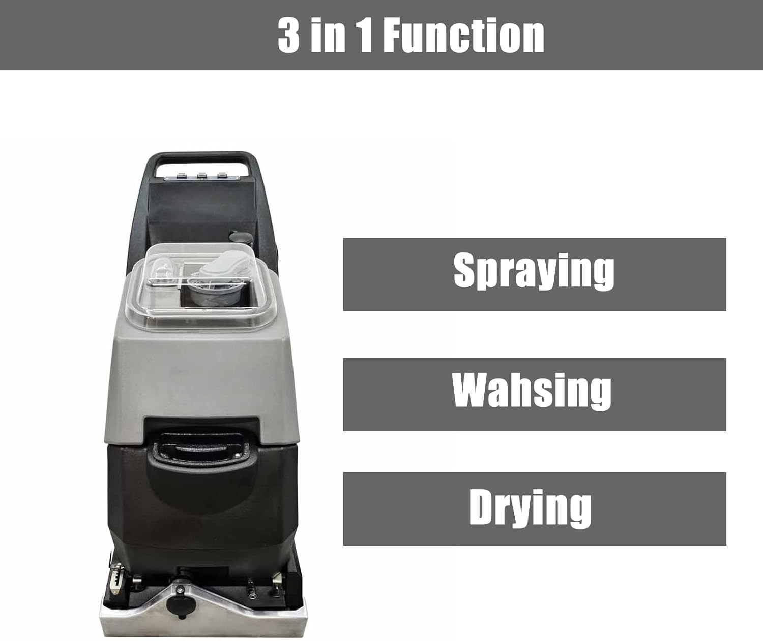 35L Commercial Cold and Hot Water Carpet Cleaning Machine Hand Pushed 3 in 1 Hotel Carpet Extractor Cleaner 110V 2320W