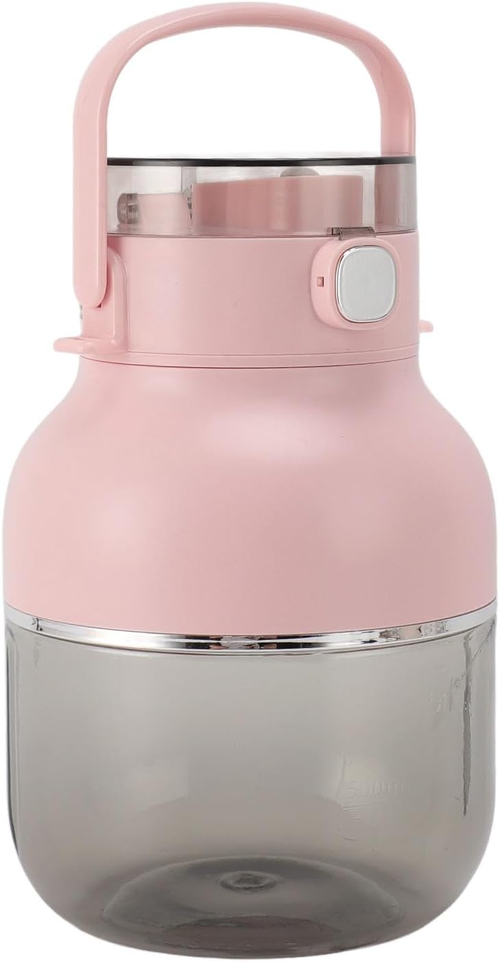 Portable Blender Cup USB Rechargeable Cordless Mini Electric Juicer Cup with Straw 500ML Large Capacity for Smoothies Shakes Travel Home Gym ABS 26.88oz (Rosy)