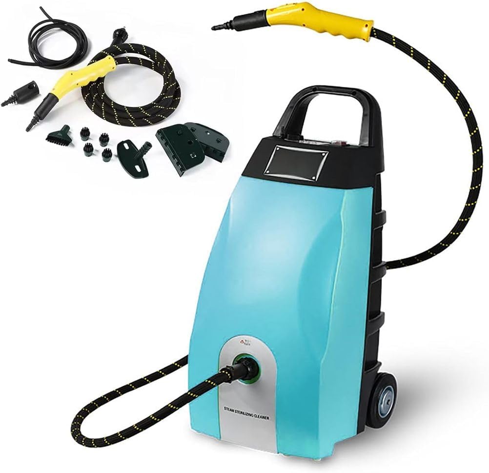 Multi-Purpose High Temp Steam Washe, 15S Fast Heat Up, 2500 W High Pressure Steam Cleaners with 6 Accessories, 3.5 L Tank