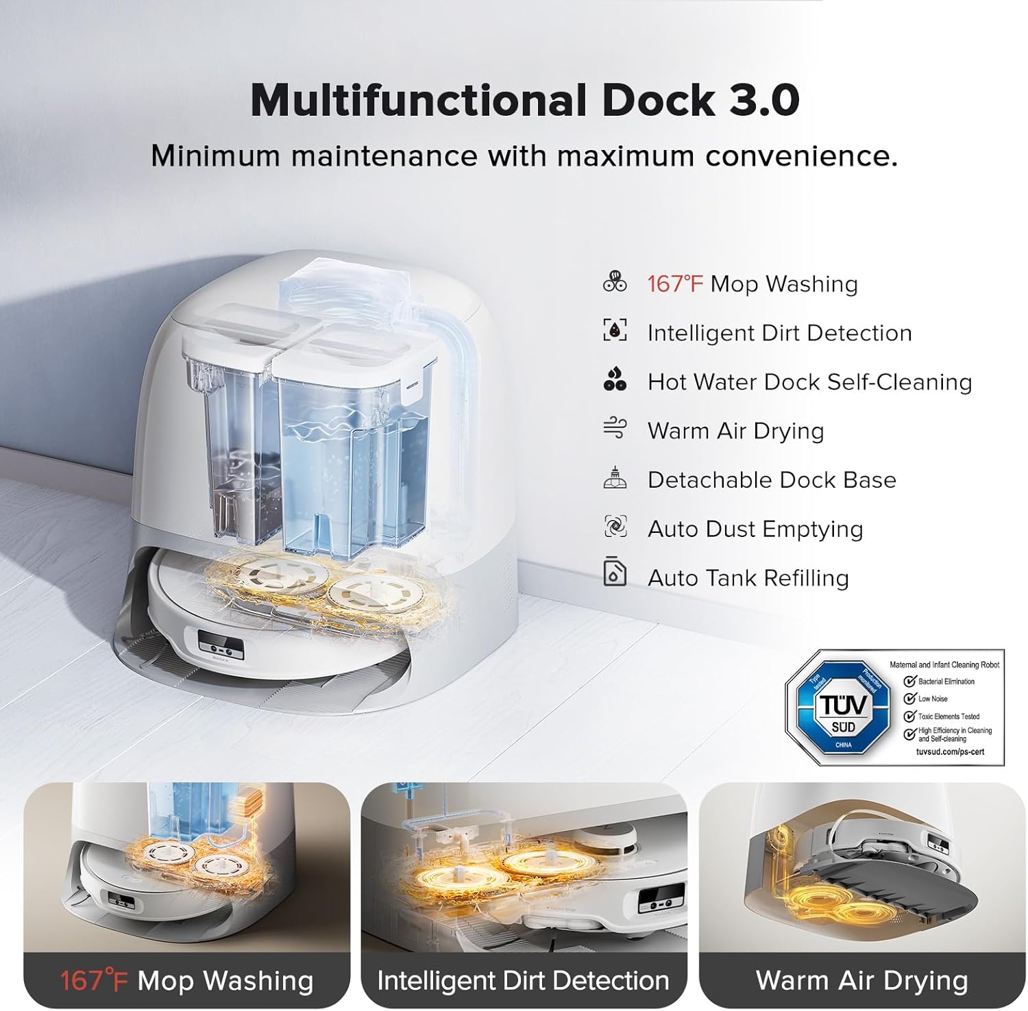 roborock Qrevo Curv Robot Vacuum and Mop with Side Brushes Replacement Bundle