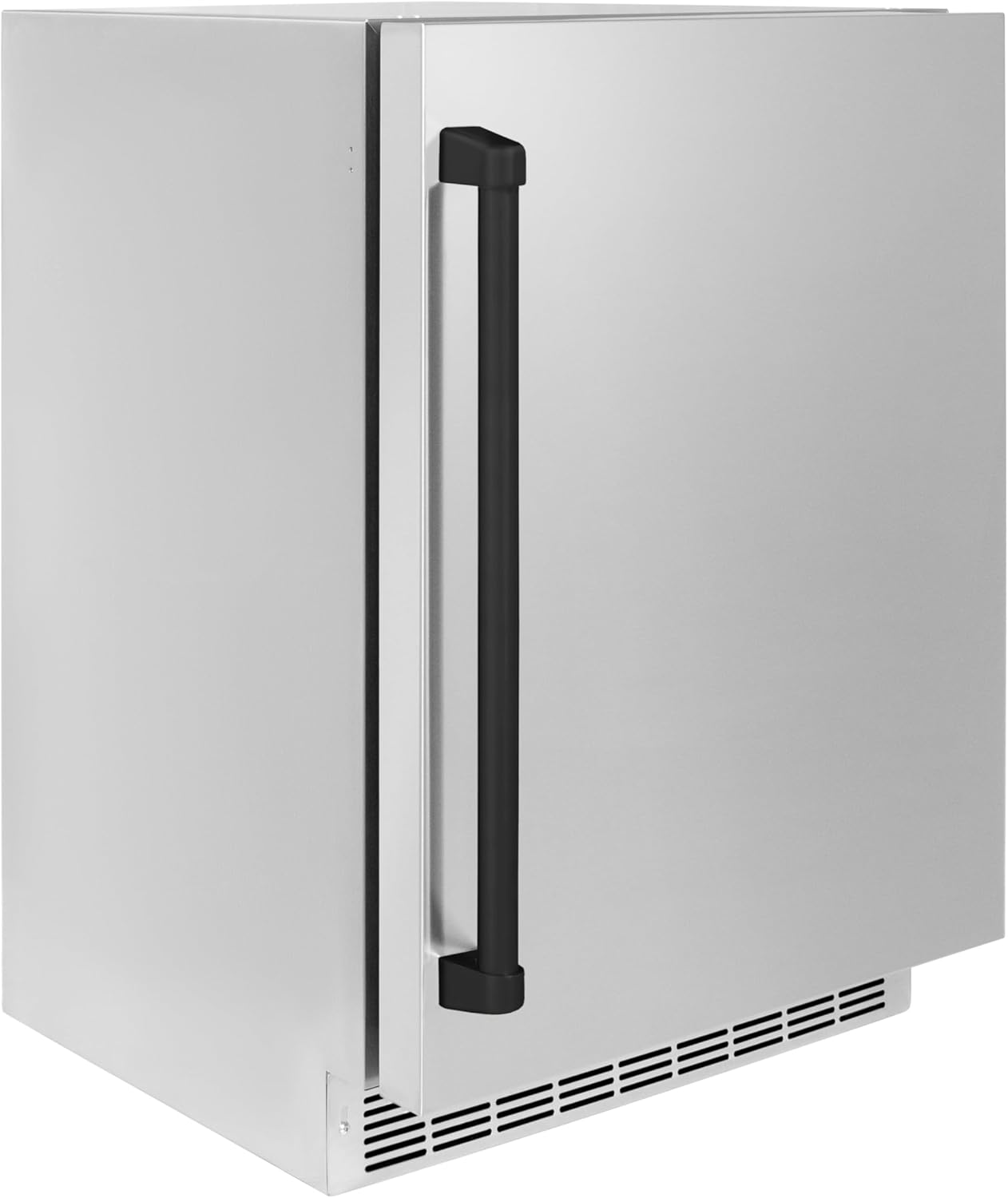ZLINE Autograph Edition 24 in. Touchstone 151 Can Beverage Fridge With Solid Stainless Steel Door And Matte Black Handle (RBSOZ-ST-24-MB)