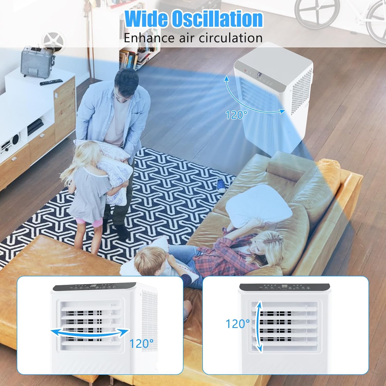 ARLIME 10000 BTU Portable Air Conditioner, 3-in-1 Freestanding Air Cooler w/Fan, Sleep Mode, Remote Control, 24H Timer & Window Installation Kit, AC Unit Cools up to 350 Sq.Ft. (10000 BTU)