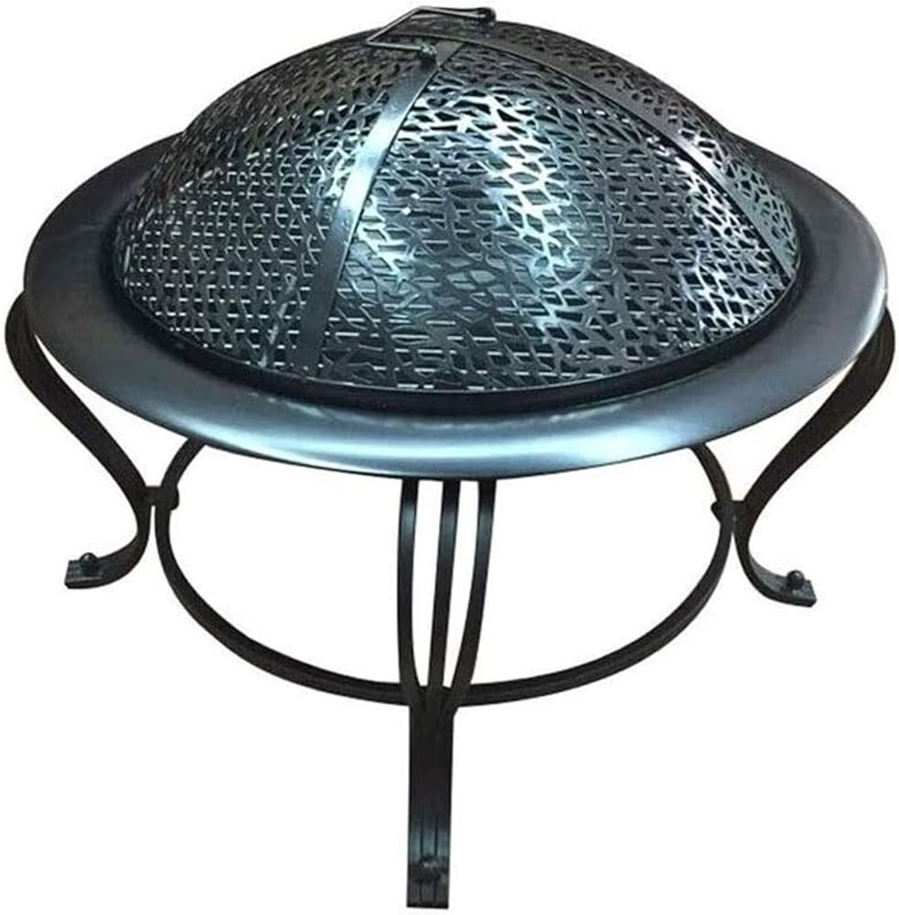 Fire Pits Patio Fire Steel Grill Fire Pit Bowl with Mesh Spark Screen Cover
