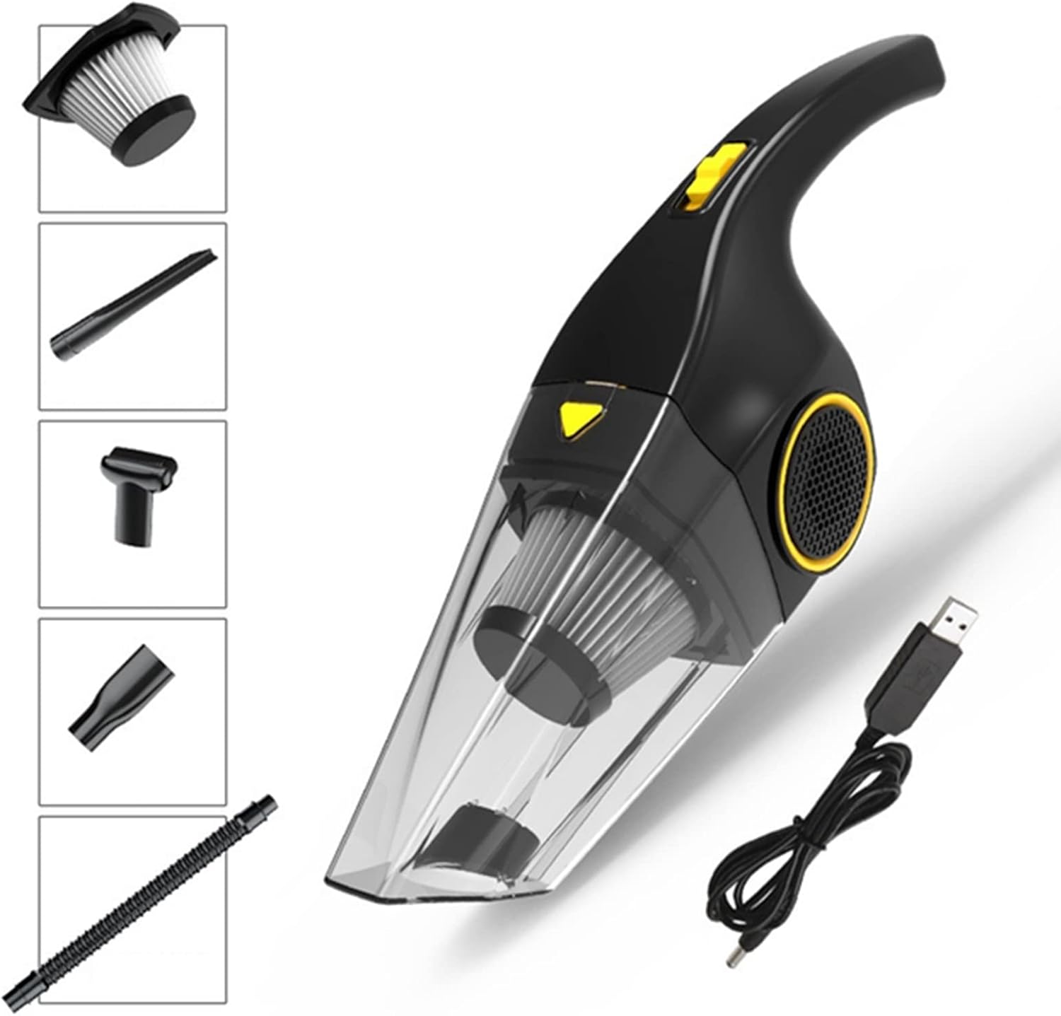 Portable Car Vacuum Cleaner 9000Pa Handheld Dry/Wet Dust Cleaner for Car Interior, Home, Office,Black,Wireless