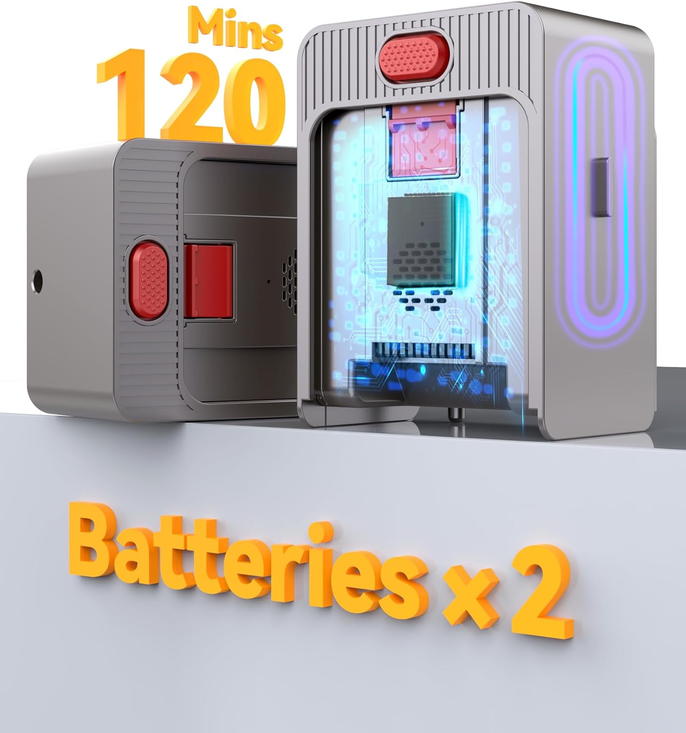 Cordless Vacuum Cleaner, 2 Batteries 120 Mins Runtime, 600W 50KPA Stick Vacuum with Self-Standing, Tangle-Free Brush, LED Display, Vacuum Cleaner for Home Hardwood Floor, Carpet, Pet Hair