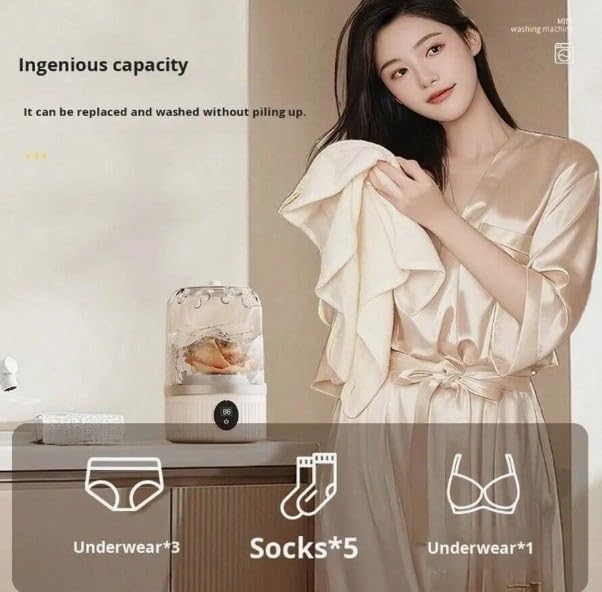 Underwear Washer, Portable Mini Washing Machine, Upgraded Mini Washings Machines, Rechargeable Cordless Washing-Machine, Laundry Cup For Bra, Underwear, Socks.