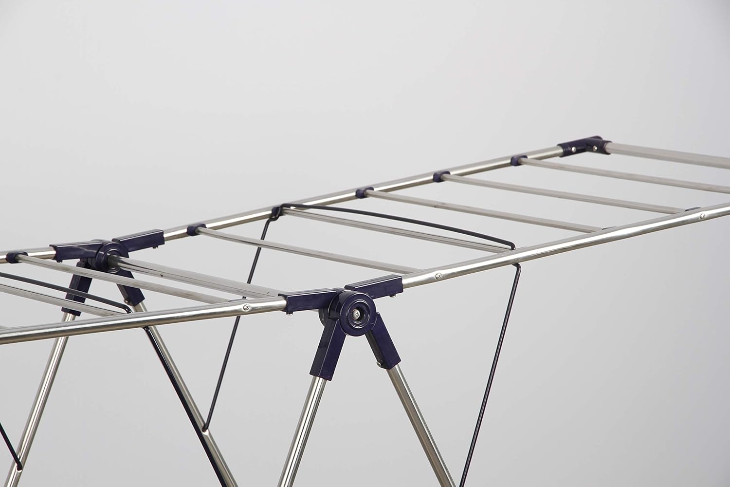 EZHOME Large Foldaway Laundry Rack, Heavy Duty, Collapsible, Space-Saving Storage, Stainless Steel, Indoor/Outdoor