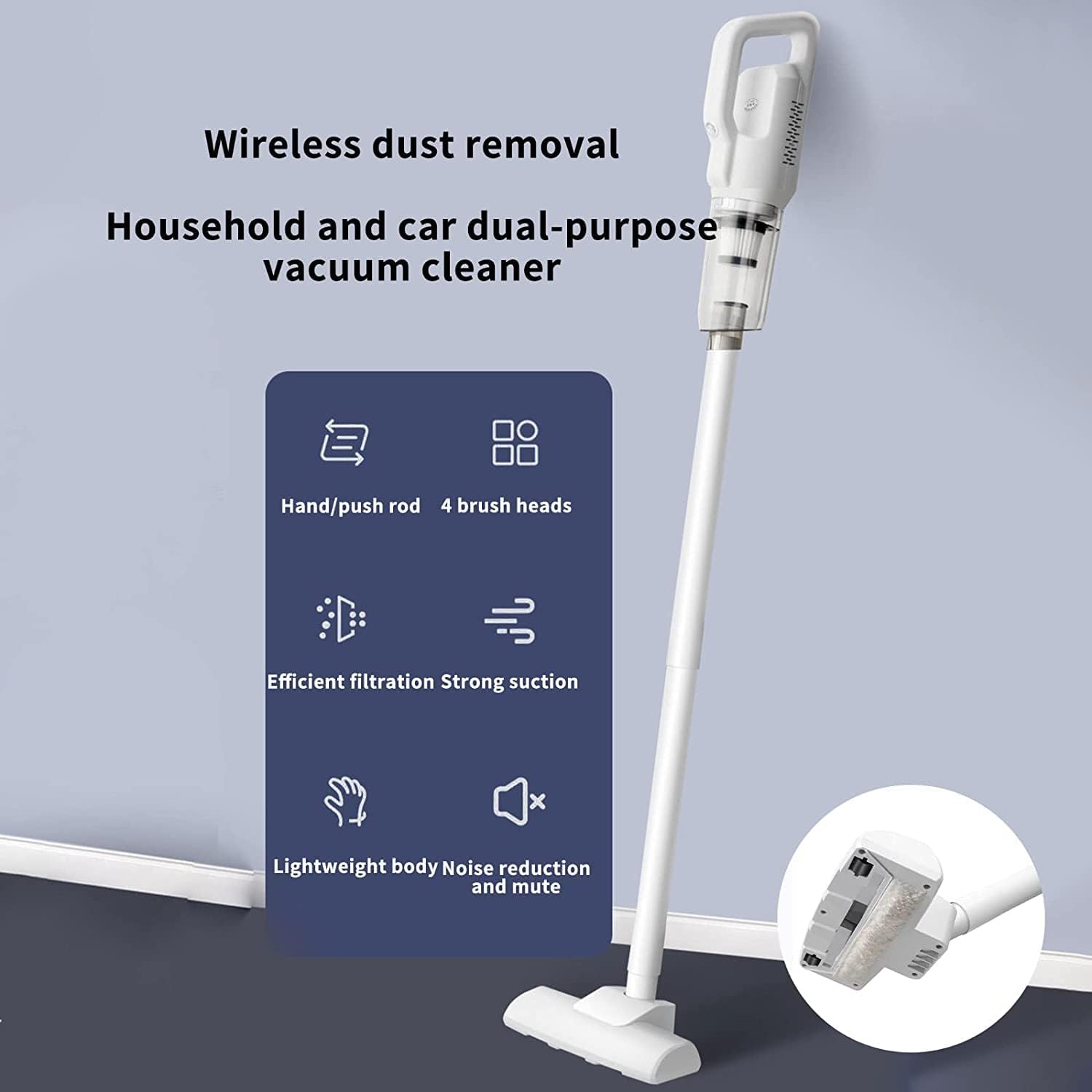 20000Pa Powerful Suction Cordless Vacuum Cleaner, 39.37