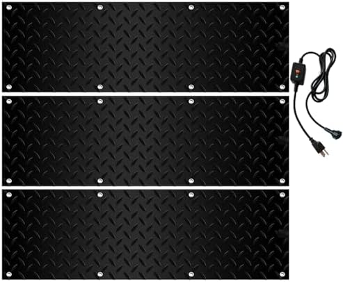 Snow Melting Mats Outdoor Driveway, Heated Snow Ice Melting Mat Anti-Slip Electric Ice Melt Rubber Pads for Decks Sidewalks, Walkways, Stairs, Custom Sizes, 2 in/h Speed Snow