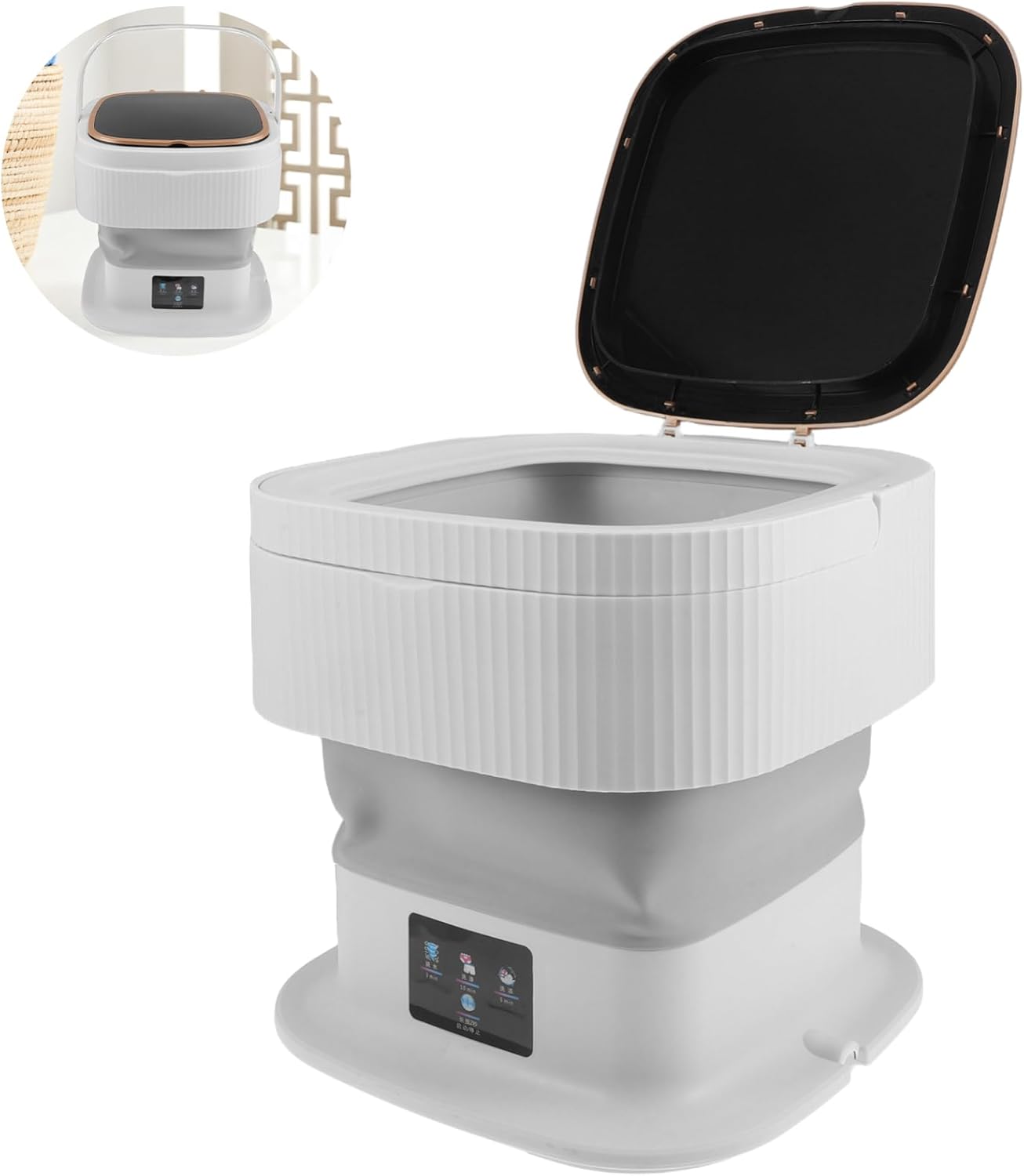 STOBOK Portable Mini Washing Machine Compact Washer Quiet Modes for Clothes Socks Underwear for Apartments Travel Rv Use