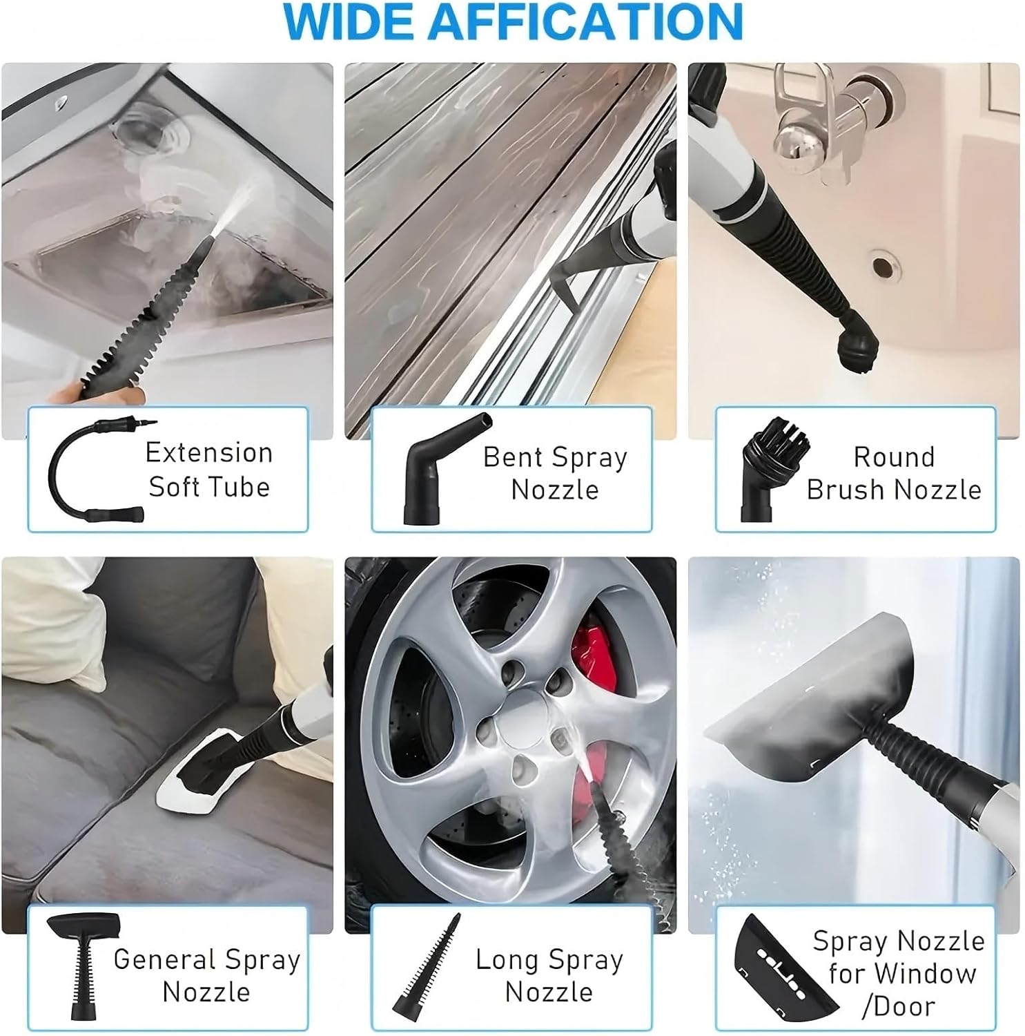 Steam Cleaner, Aspiron Steamer, 248°F High-Temperature Steam for Floors, Upgrade Steamer for Carpet and Upholstery, Floors, Tiles, Car