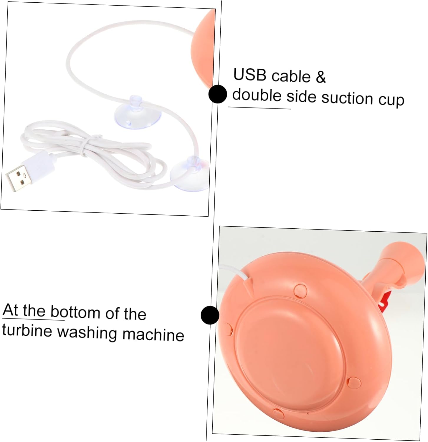 Veemoon 360degree Portable High-efficiency Laundry Cleaner Tool Washing Machine for Travel with Spin Function Compact Design for Clothes Socks and Towels Red Color