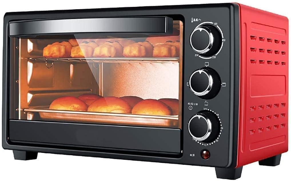 Mini Oven 23L, Electric Oven 1300W, Adjustable Temperature 70-250C, 60 Minutes Timer, 3 Heating Functions for Baking, Cooking, Grill, Toaster, Air Fryer