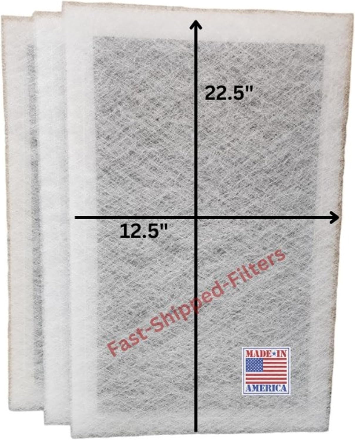 Fast-Shipped-Filters 3 Pack 14x25 Replacement Filter Pads Compatible with Pristine Air Cleaner 14X25 Refill White