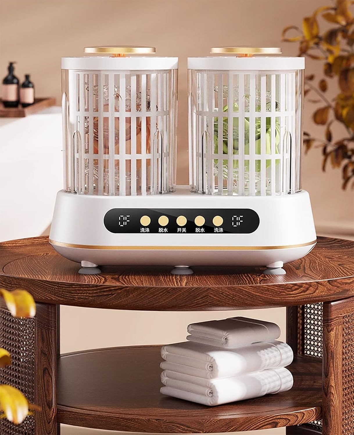 Portable Mini Washing Machine with Spin Basket, Small Laundry Washer for Underwear, Socks, Ideal for Apartments, Dorms, Camping & Travel