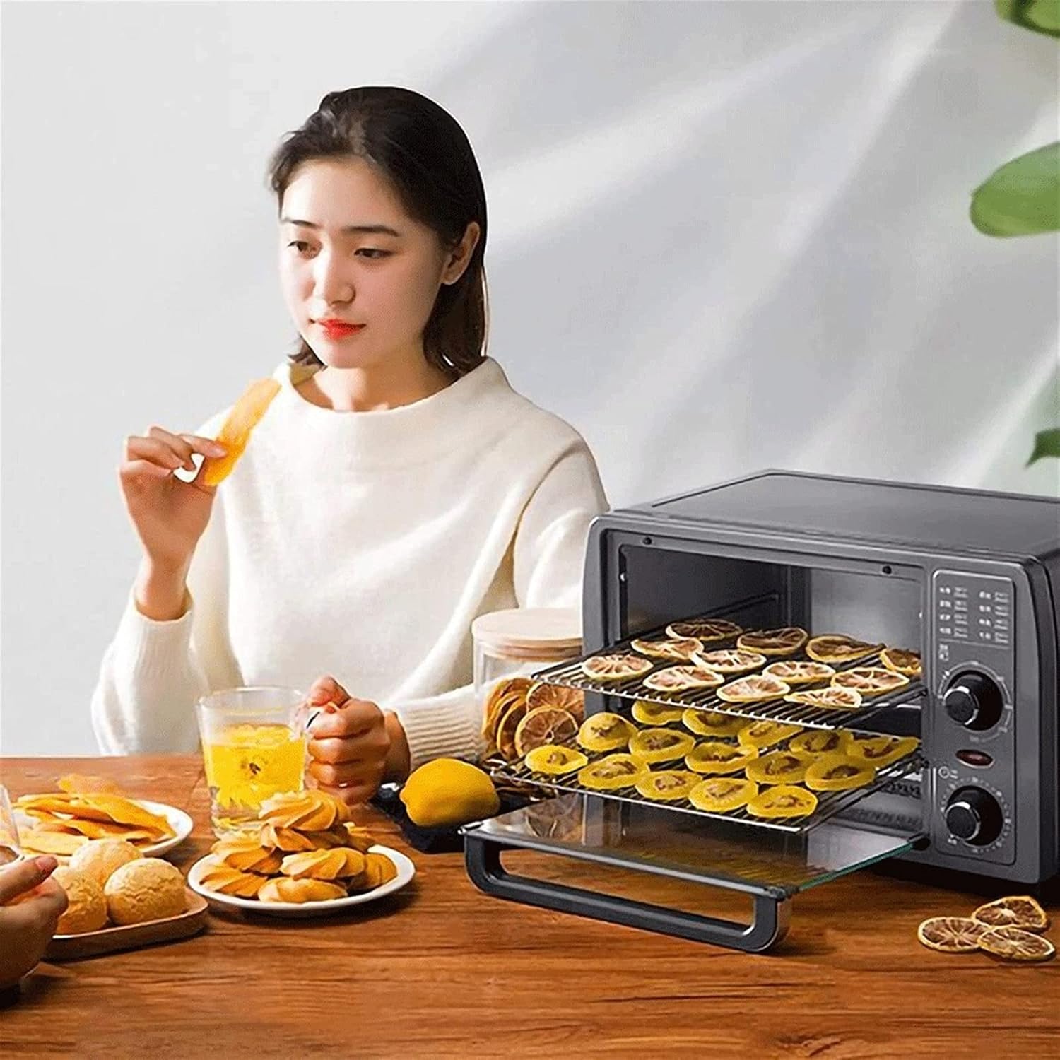 Mini Electric Oven 13L Household Multifunctional Fruit Dryer, Vegetable and Fruit Drying Cake Baking Low Temperature Fermentation Oven