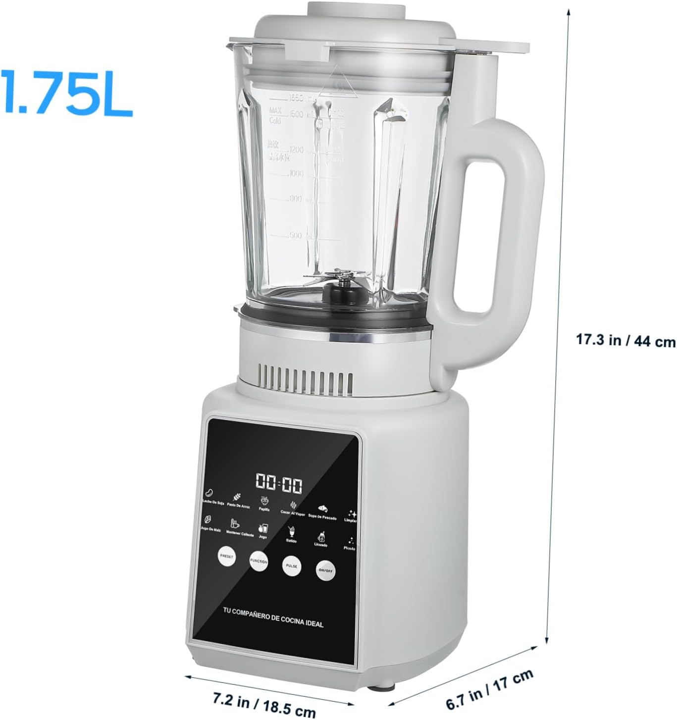 Cabilock 1.75L High Speed Smoothie Blender Multifunctional Juicer Machine with US Plug Electric Food Processor for Shakes and Ice Drinks Countertop Blender for Kitchen