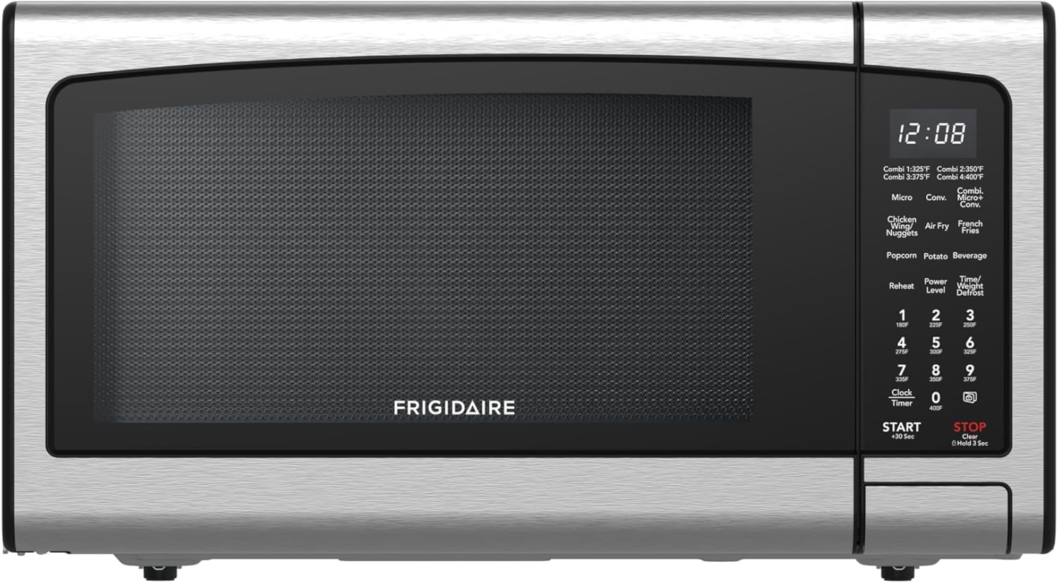FRIGIDAIRE 1.2 cu ft Microwave, Digital Air Fryer, Convection Oven, Combo-Fry with XL Capacity, Stainless Steel Finish
