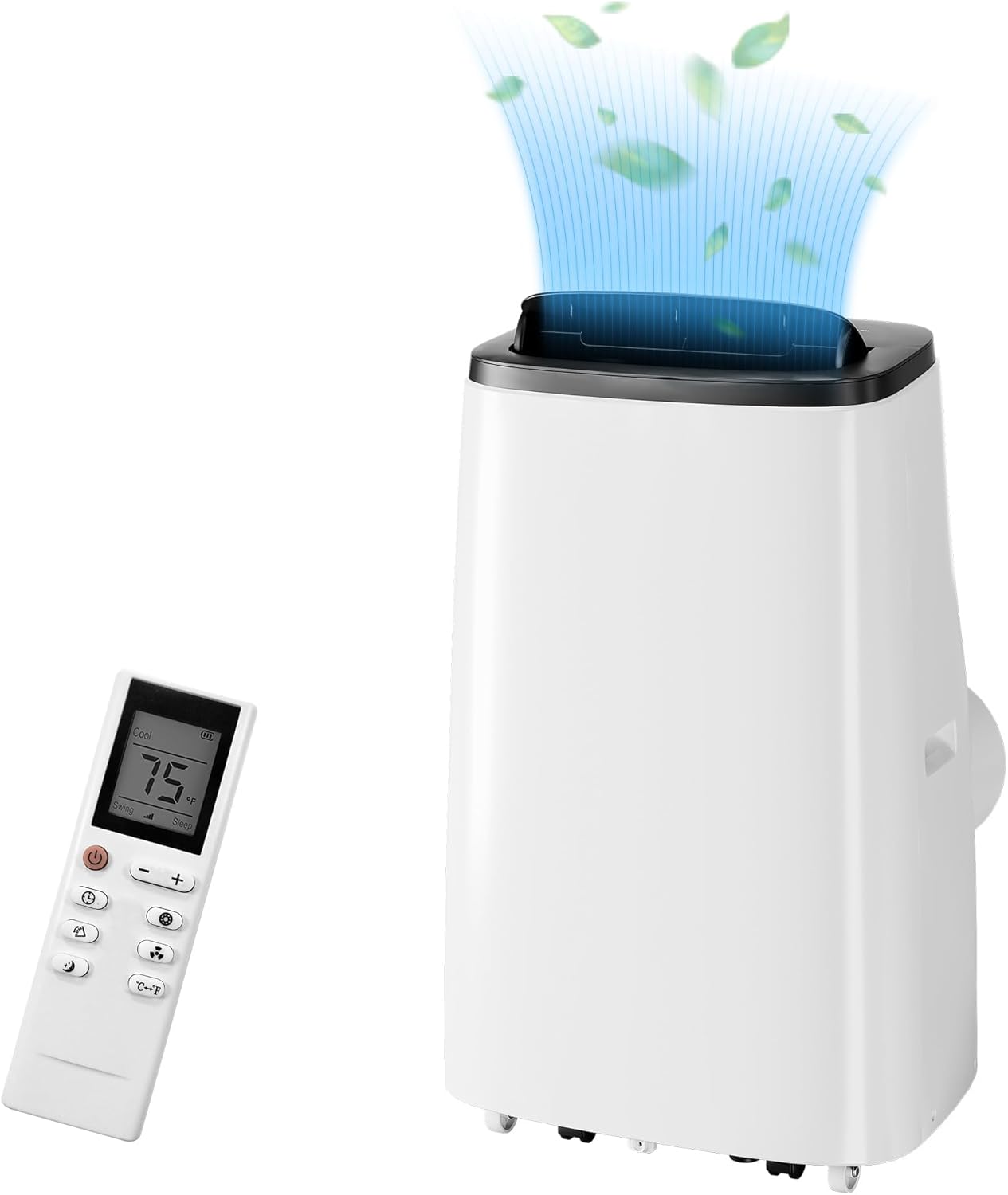 14000 BTU Portable Air Conditioner,3 in 1 AC Unit Cools 500-700 Sq Ft Rooms with Remote Control&LED Display,Ac Unit with 24 Hour Timer,Sleep Mode Dehumidifier&Fan Function for Living Room,Garage