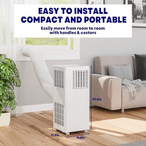 GAOMON 8000 btu Portable Air Conditioners Windowless for Bedrooms,3-In-1 Portable AC Unit for Room with 24h Timer & Remote Control,Drainage-free,Dehumidifier,Sleep Mode,Fan