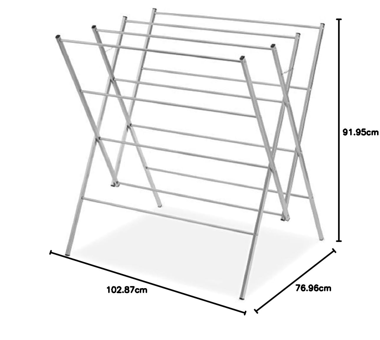 Whitmor Oversized Metal Drying Rack, Silver