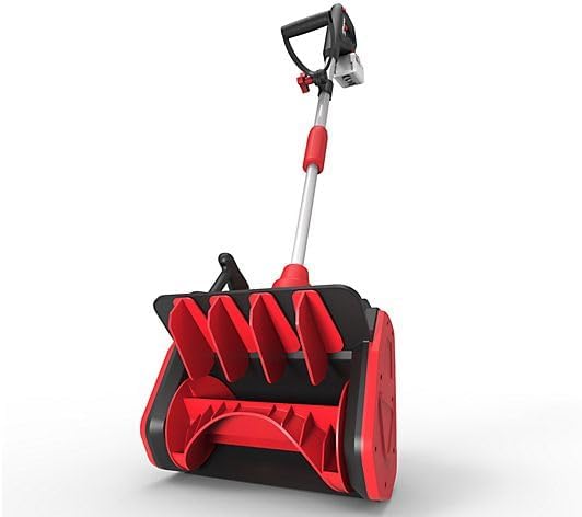 Snow Joe 24V-SS13.5-XR-RED | IONMAX Cordless Snow Shovel Kit | 24-Volt* | 13.5 Inch | W/ 5.0-Ah Battery and Charger | Directional Control (Renewed)