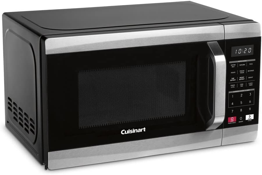 Cuisinart CMW-70 Stainless Steel Microwave Oven, Silver & Cast-Iron Double Burner, 11.5