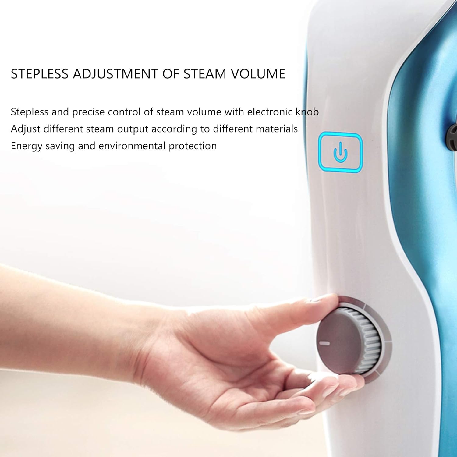 Blue Floor Steam Mop 1500W Power Handheld Vertical Floor Steam Cleaner Wireless Electronic Mop Handheld Mode