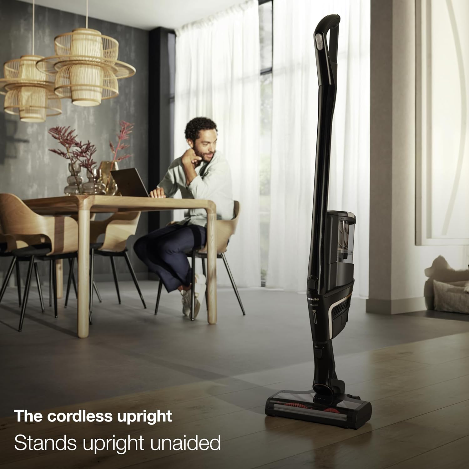 Miele Triflex HX2 Cat & Dog Cordless Stick Vacuum Cleaner, 60 min runtime, Obsidian Black / Rose Gold