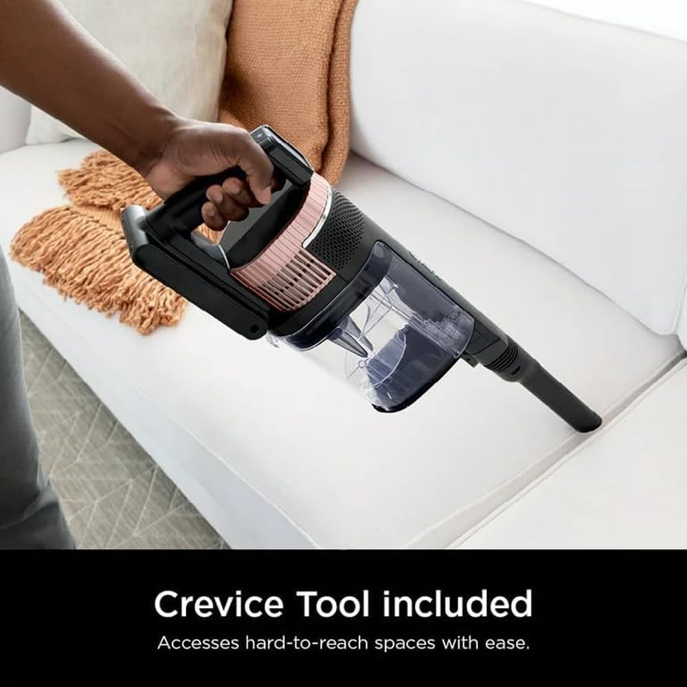 SHARK Stratos Cordless Vacuum with Clean Sense IQ and DuoClean PowerFins HairPro- MultiFLEX- IZ840H, Rose Gold (CRTE93SRKIZ840HRB) (Renewed)