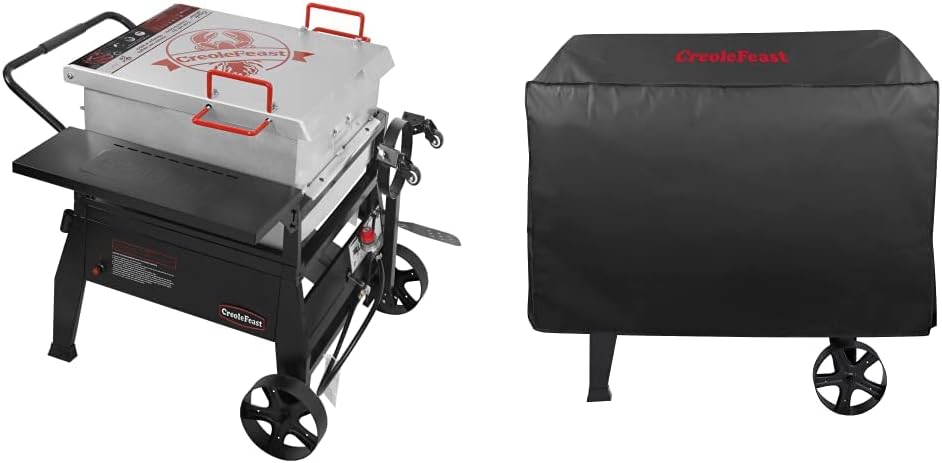 CreoleFeast Crawfish Boiler Bundle with Grill Cover