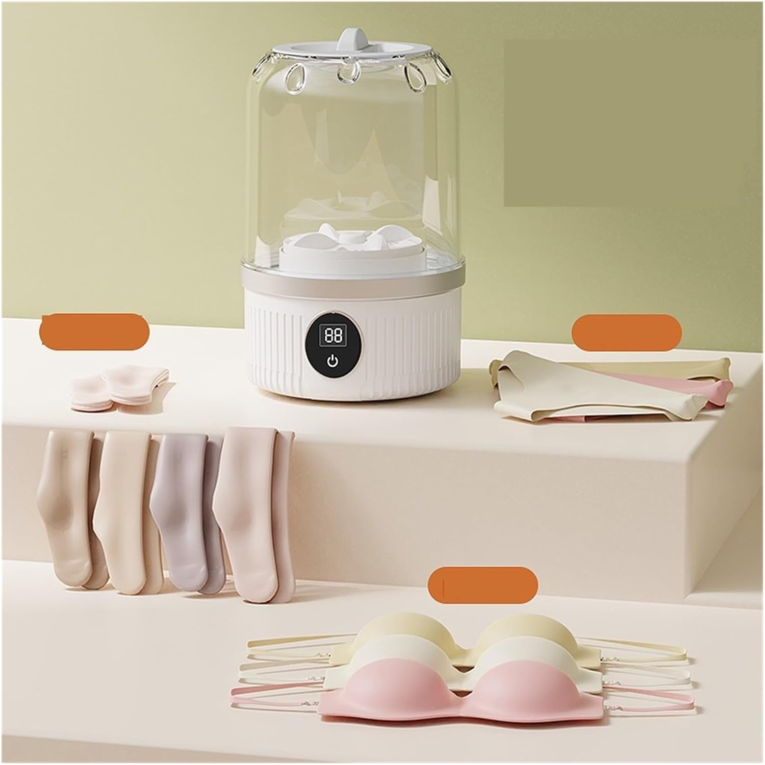 Portable Washing Machine, Wireless Underwear Washing Machine Portable Rechargeable Clothes Cleaning With Socks Washing,for Apartments, Homes, and Dorms