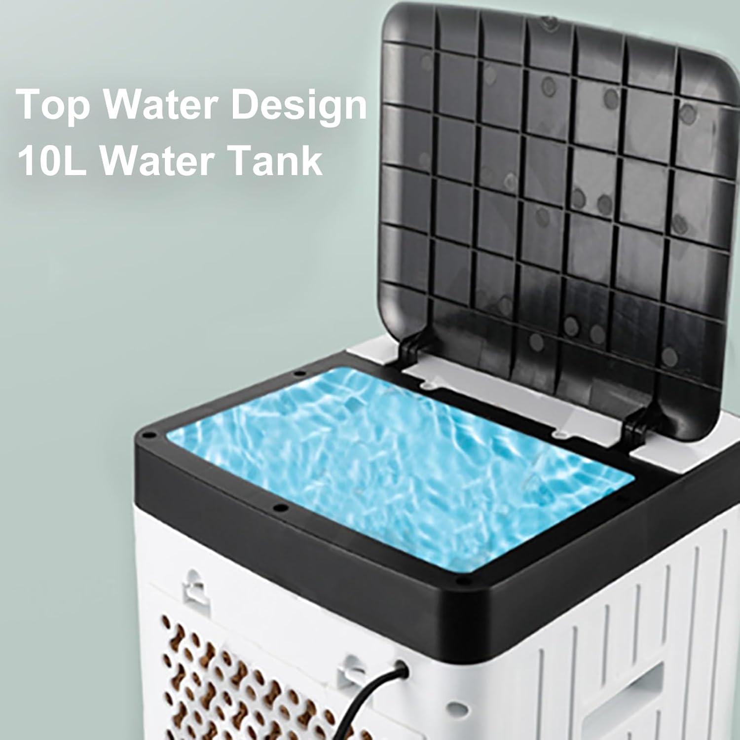 Cooling Fan, Portable Air Conditioner Fans, Water Cooling Fan with Universal Wheel, for Living Room, Bedroom and Office