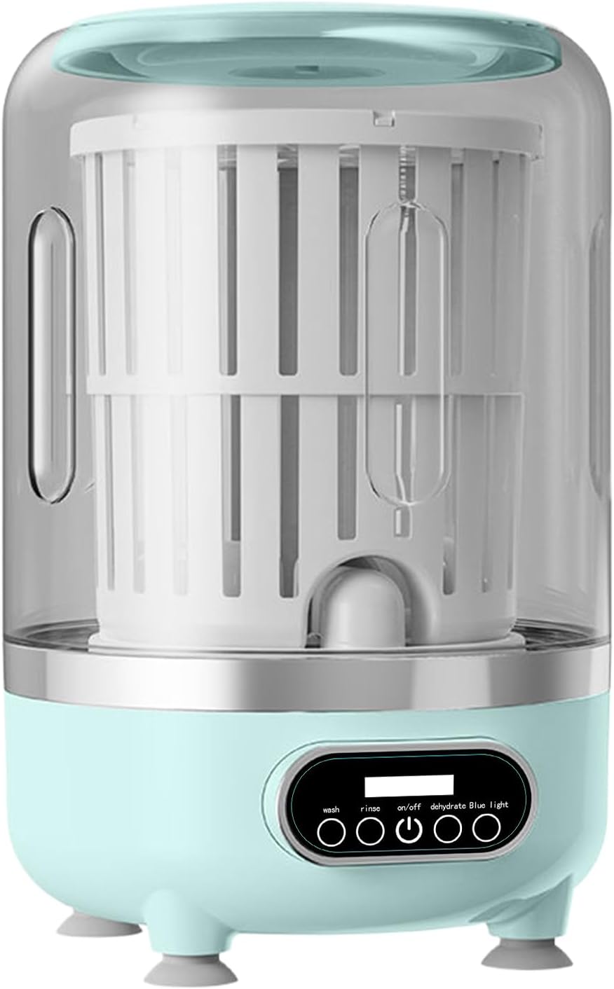 Travel Portable Washes, Mode Small Washing Machine with Rotate Basket, Efficient Laundry Performance Washer for Bras Baby Clothes Socks T Shirts Underpants Travel Camping Bathroom