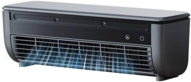 Portable Air Conditioner - Wireless Wall Mounted AC with 3 Wind Modes for Fast Cooling - 10 dB Quiet for Indoor Rooms,Bedroom,Kitchen (dark grey)