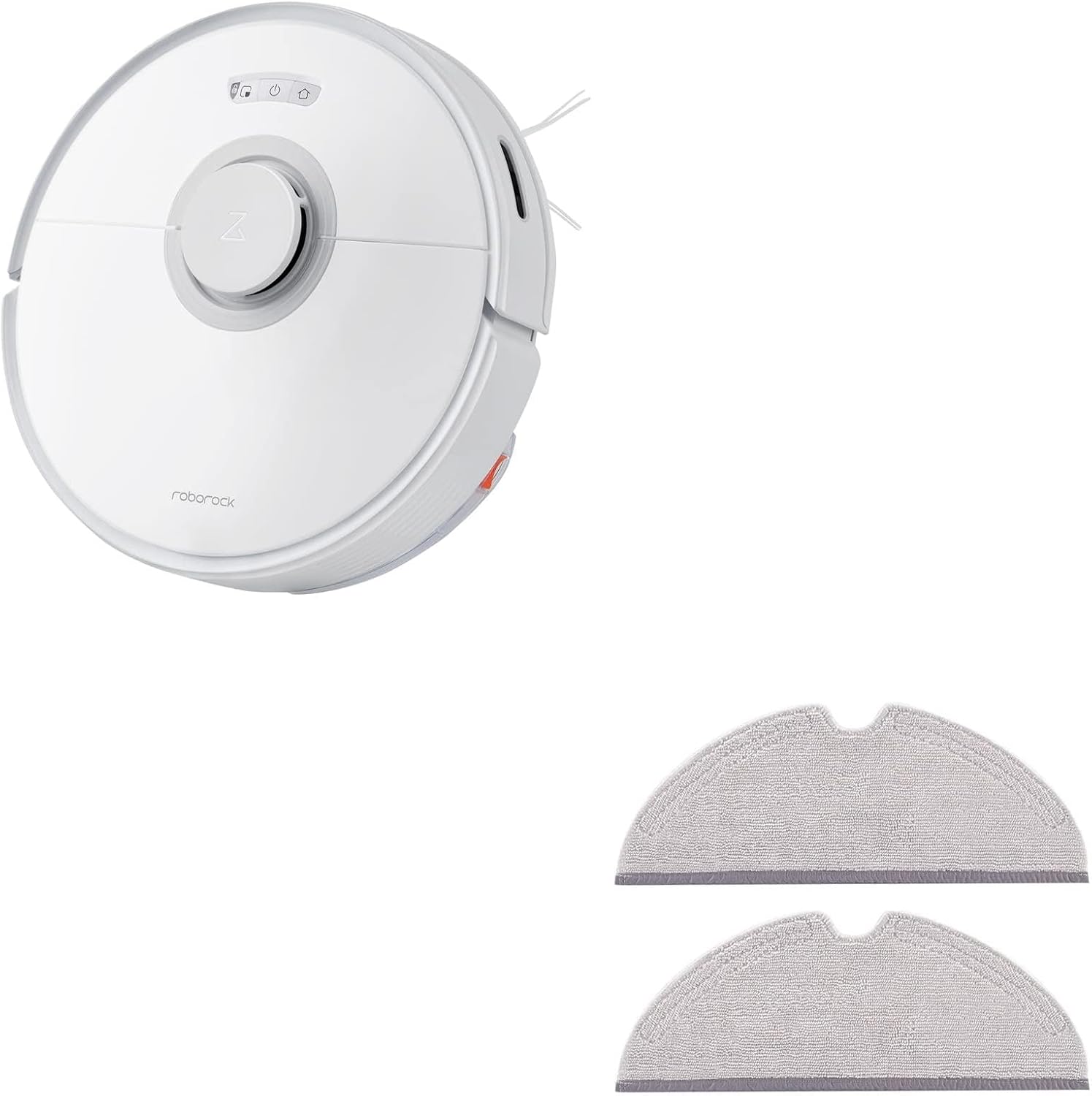 roborock Q7 Max Robot Vacuum with Microfiber Mop Cloth(2 Pcs) Bundle, 4200 Pa Strong Suction, LiDAR Navigation, APP-Controlled Mopping, 180min Runtime, Works with Alexa, Perfect for Pet Hair (White)