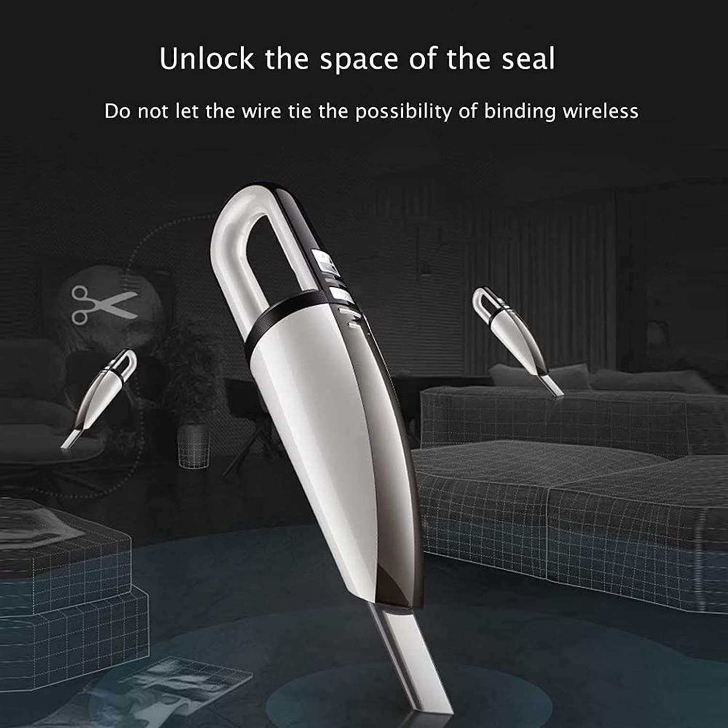 Handheld Vacuum Cordless 4.4KPa, 1.1LB Lightweight Hand Vacuum Cleaner with Upgraded Brushless Motor & Single Touch Empty, Car Vacuum Cordless with Car Charger/Charging Dock