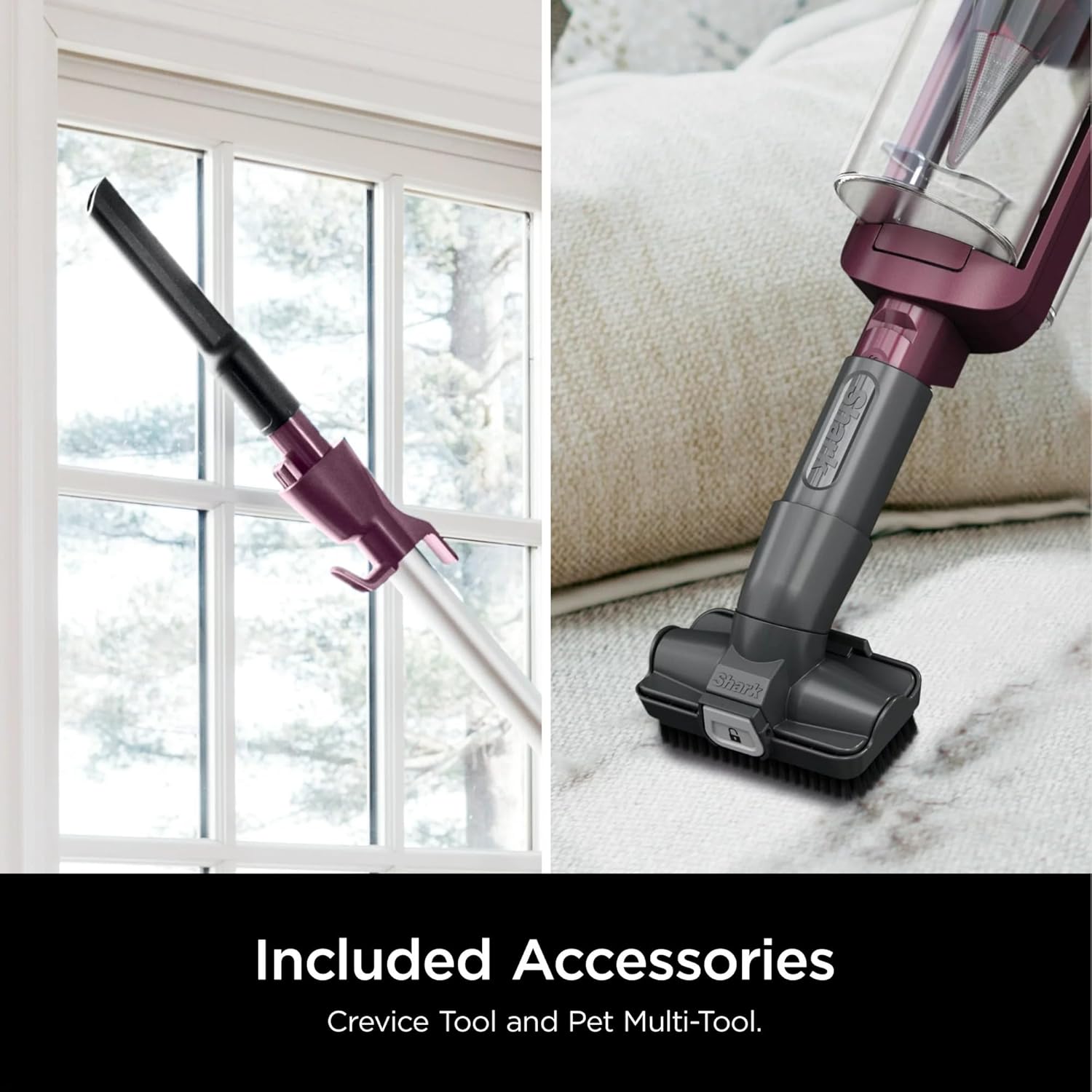 Shark HZ3000 Stratos Ultralight Corded Stick Vacuum with DuoClean PowerFins HairPro, Self-Cleaning Brushroll, & Odor Neutralizer Technology, Red Plum (Renewed)