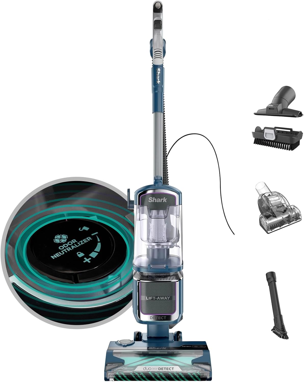 Shark Detect Performance Lift-Away Advanced Upright Vacuum with DuoClean, Odor Neutralizer Technology, Anti-Allergen Technology, Direction Detect, LED Headlights, 3 Cleaning Tools (Renewed)
