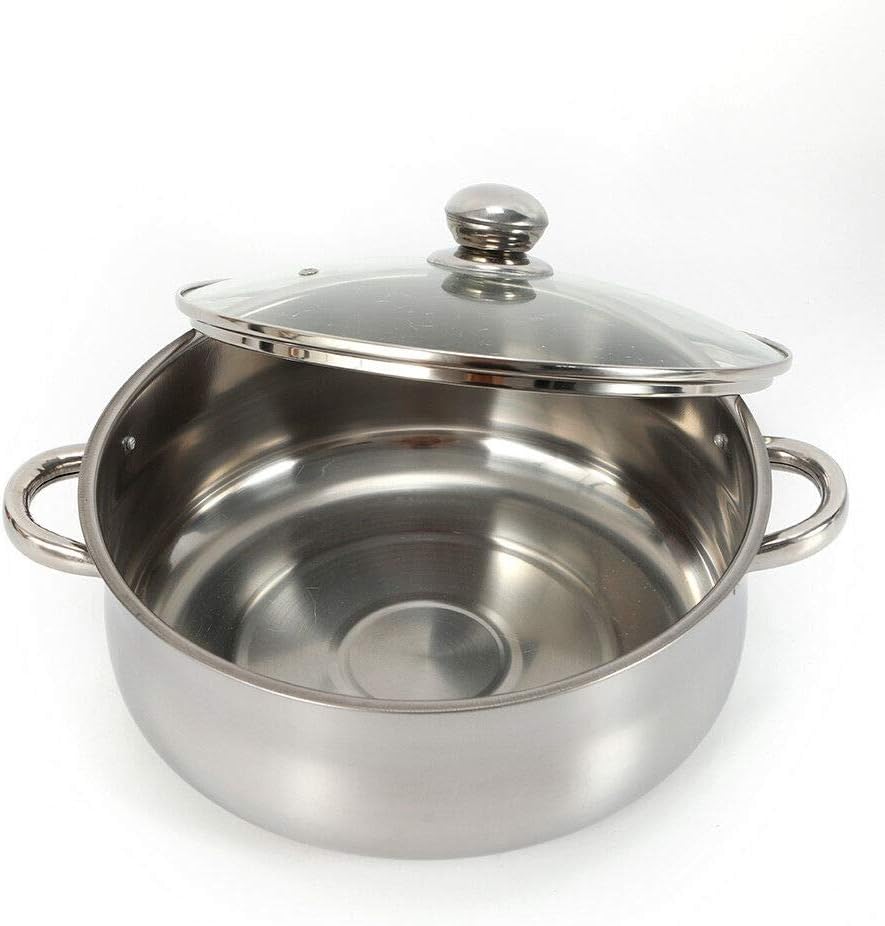 26 cm Stainless Steel steam Cooker, Glass lid, 5-Layer Steamer, Slow Cooker, Cooking Pot, Small appliances, Kitchen Mantle Cooker, Kitchen Appliance